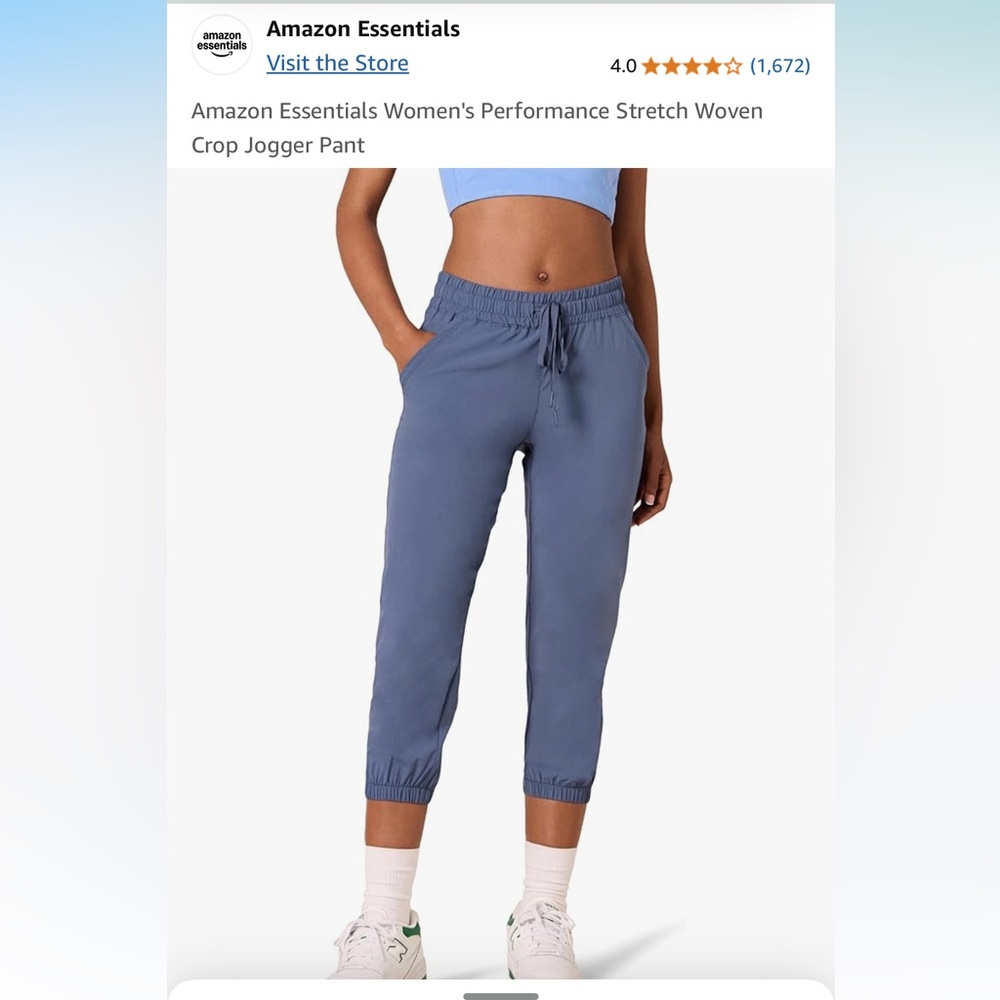 Amazon Essentials Gray Track Pants with Elastic Waistband and Drawstring (B)